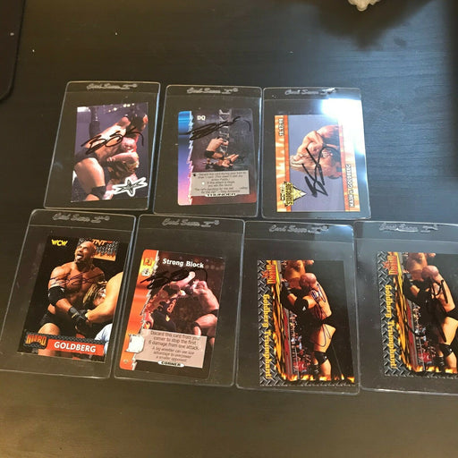 Lot Of (7) Bill Goldberg WWE Signed Autographed Wrestling Cards With JSA COA