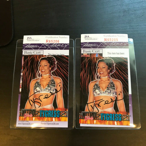 Lot Of (2) Tygress Nitro Girl Signed Autographed Wrestling Cards JSA COA