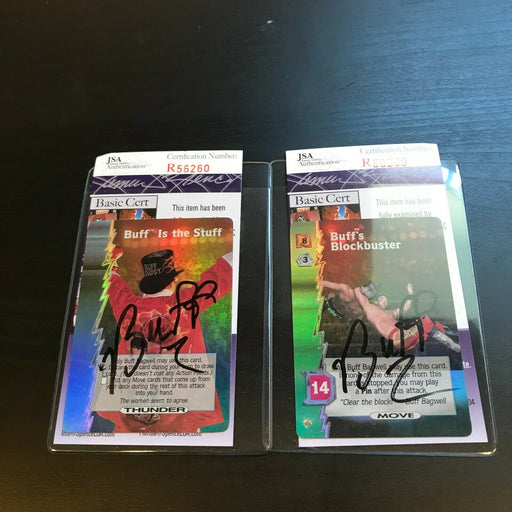 Lot Of (2) Buff Bagwell Signed Autographed Wrestling Cards JSA COA