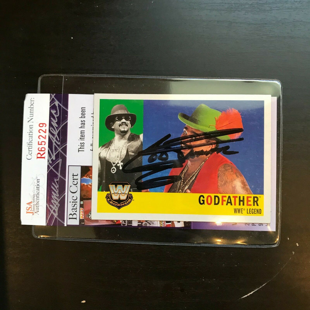 The Godfather Charles Wright Signed Autographed Wrestling Card JSA COA