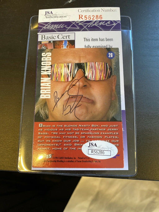 Brian Knobbs Signed Autographed Wrestling Card JSA COA