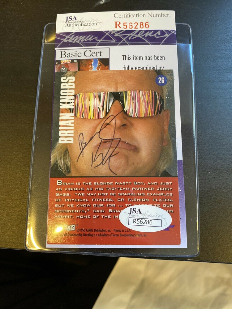 Brian Knobbs Signed Autographed Wrestling Card JSA COA