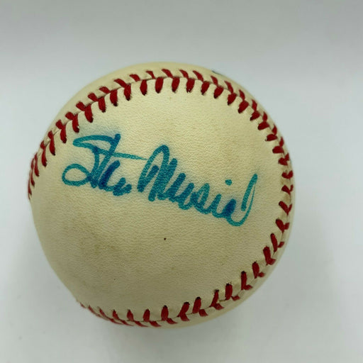 Stan Musial & Johnny Mize Signed Vintage National League Feeney Baseball JSA COA