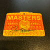 Rare Jack Nicklaus signed 1975 Masters Golf Badge Augusta With JSA COA