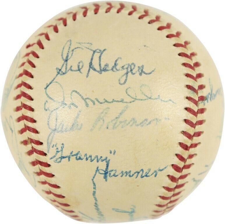 Jackie Robinson 1954 All Star Game Team Signed Baseball PSA DNA COA