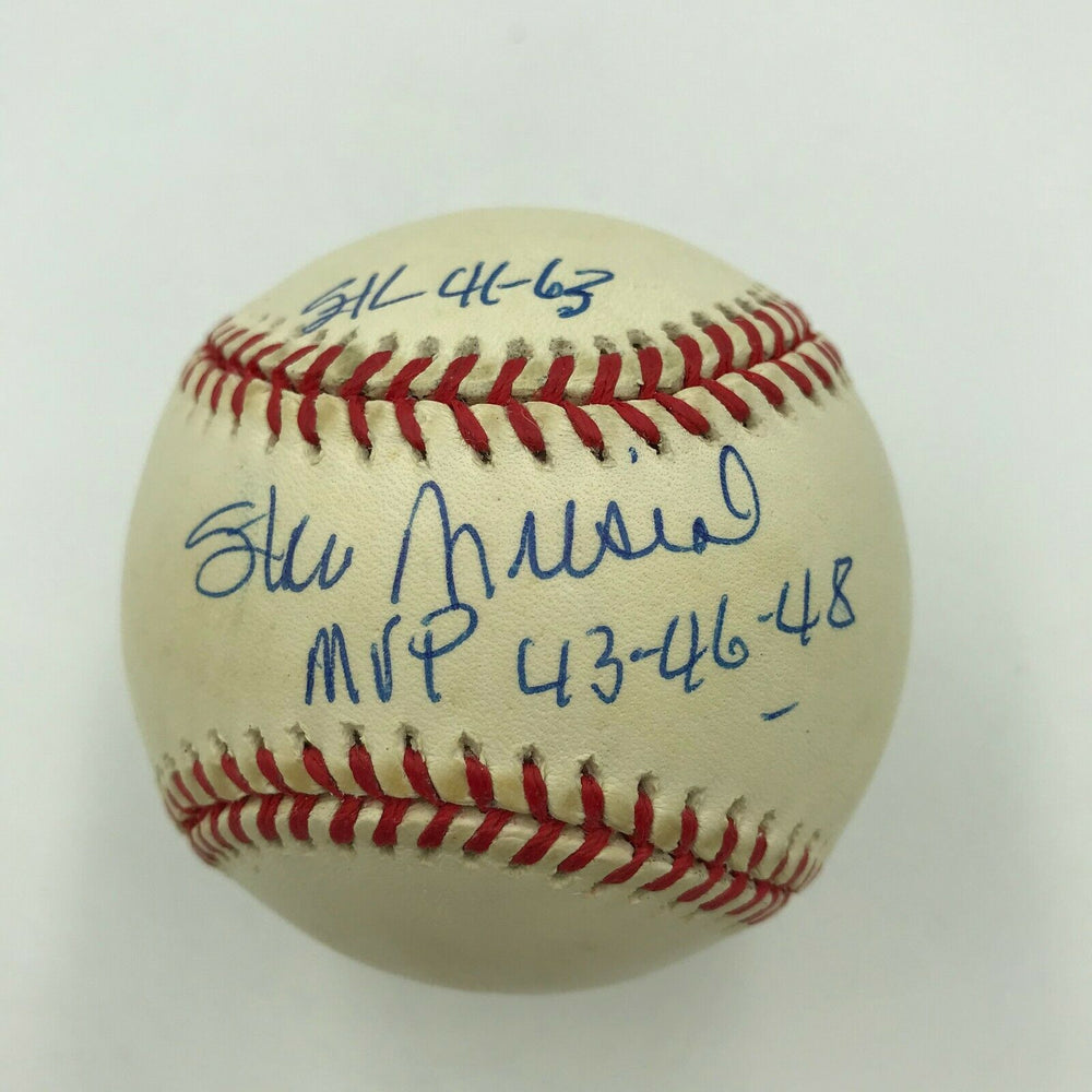 Stan Musial MVP "1943 1946 1948" Signed Heavily Inscribed Baseball With JSA COA