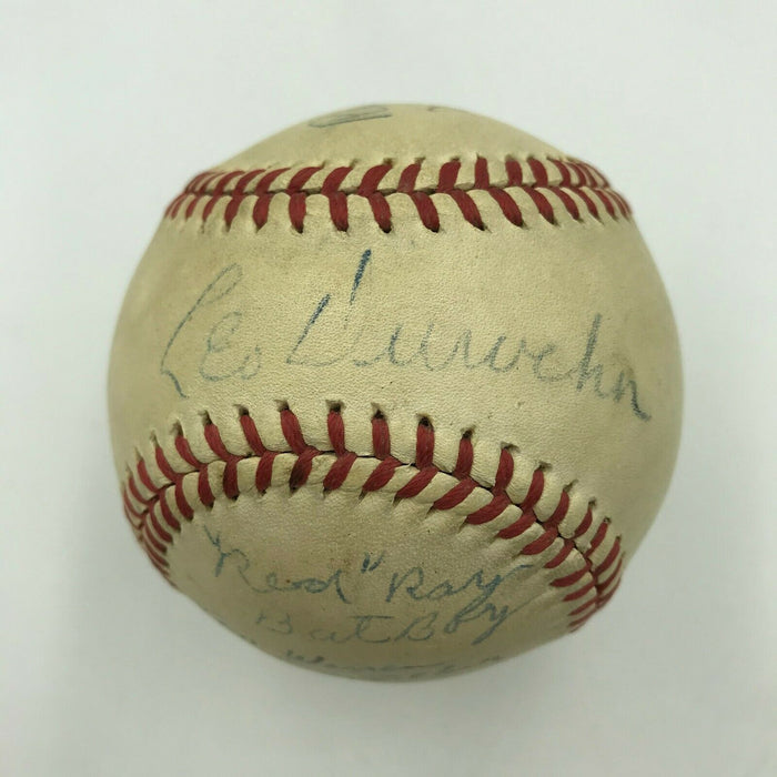 Leo Durocher 1943 Brooklyn Dodgers Minor League Team Signed Baseball