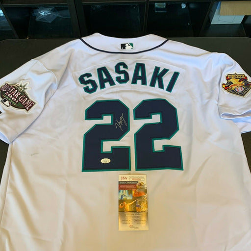 Kazuhiro Sasaki Rookie Signed 2001 Seattle Mariners All Star Game Jersey JSA COA