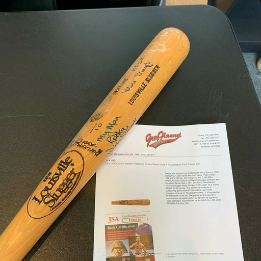 1980's Willie Stargell Signed Game Used Louisville Slugger Baseball Bat JSA COA