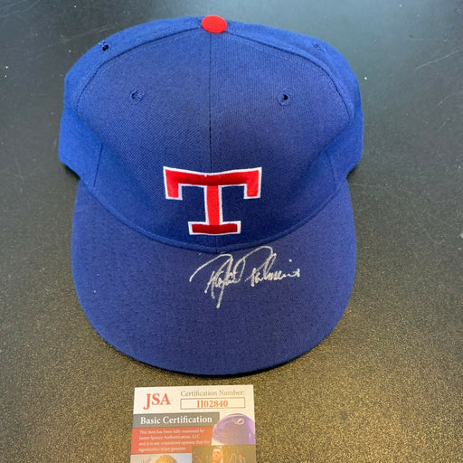 Rafael Palmeiro Signed Texas Rangers Baseball Hat Cap With JSA COA