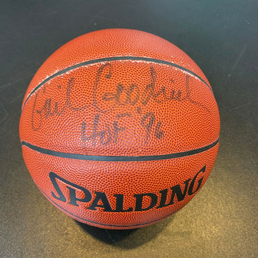 Gail Goodrich HOF 1996 Signed Spalding NBA Basketball JSA Sticker