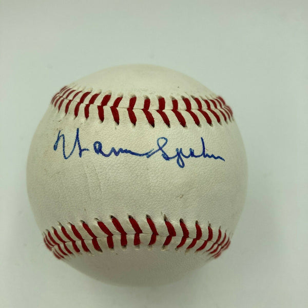 Warren Spahn Signed Autographed Official Minor League Baseball SGC COA