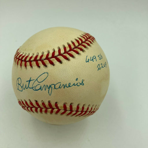 Bert Campaneris Signed Heavily Inscribed STAT Baseball With JSA COA RARE
