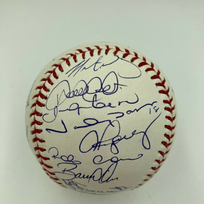 2007 New York Yankees Team Signed Baseball Derek Jeter Mariano Rivera Steiner