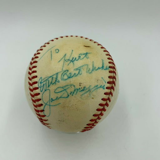 Joe Dimaggio Signed Vintage 1958 National League Giles Baseball With JSA COA