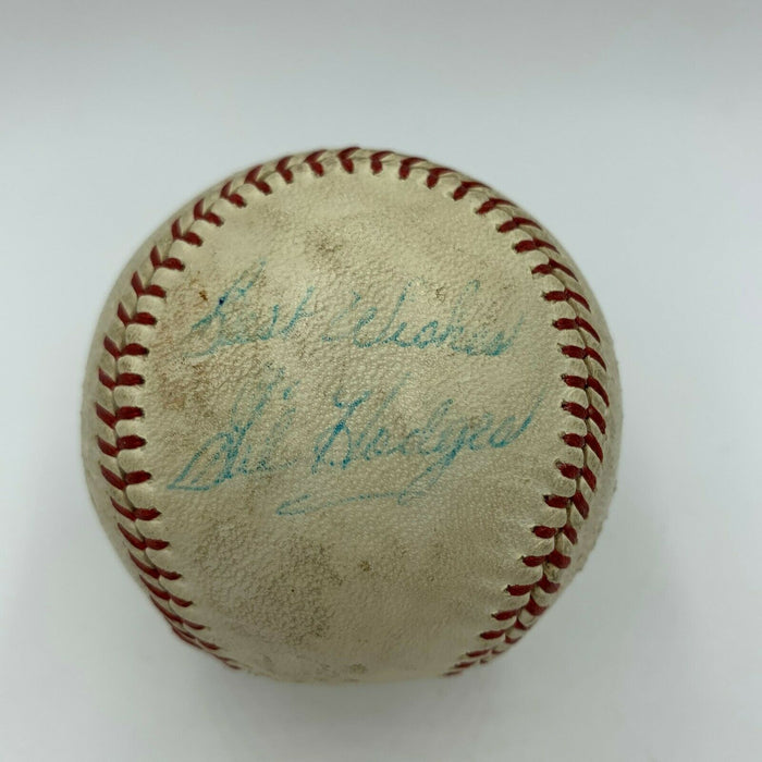 Gil Hodges Single Signed 1950's Spalding Official Baseball With JSA COA