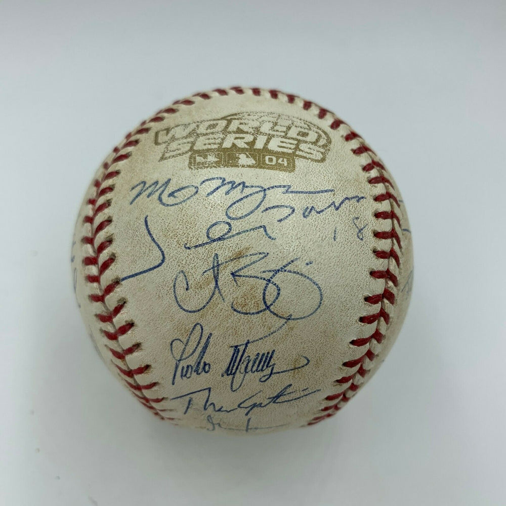 Historic 2004 Boston Red Sox Team Signed World Series Game Used Baseball JSA COA