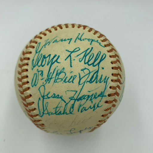 Satchel Paige Harry Hooper Rube Marquard 1971 HOF  Induction Signed Baseball JSA