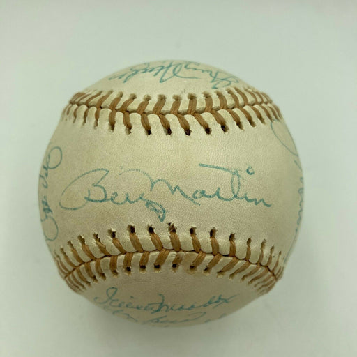 Beautiful 1976 New York Yankees AL Champs Team Signed Baseball With JSA COA