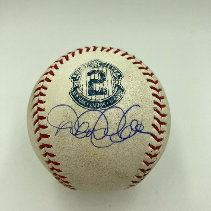 Rare Derek Jeter 2014 Signed Game Used Derek Jeter Day Special Baseball Steiner