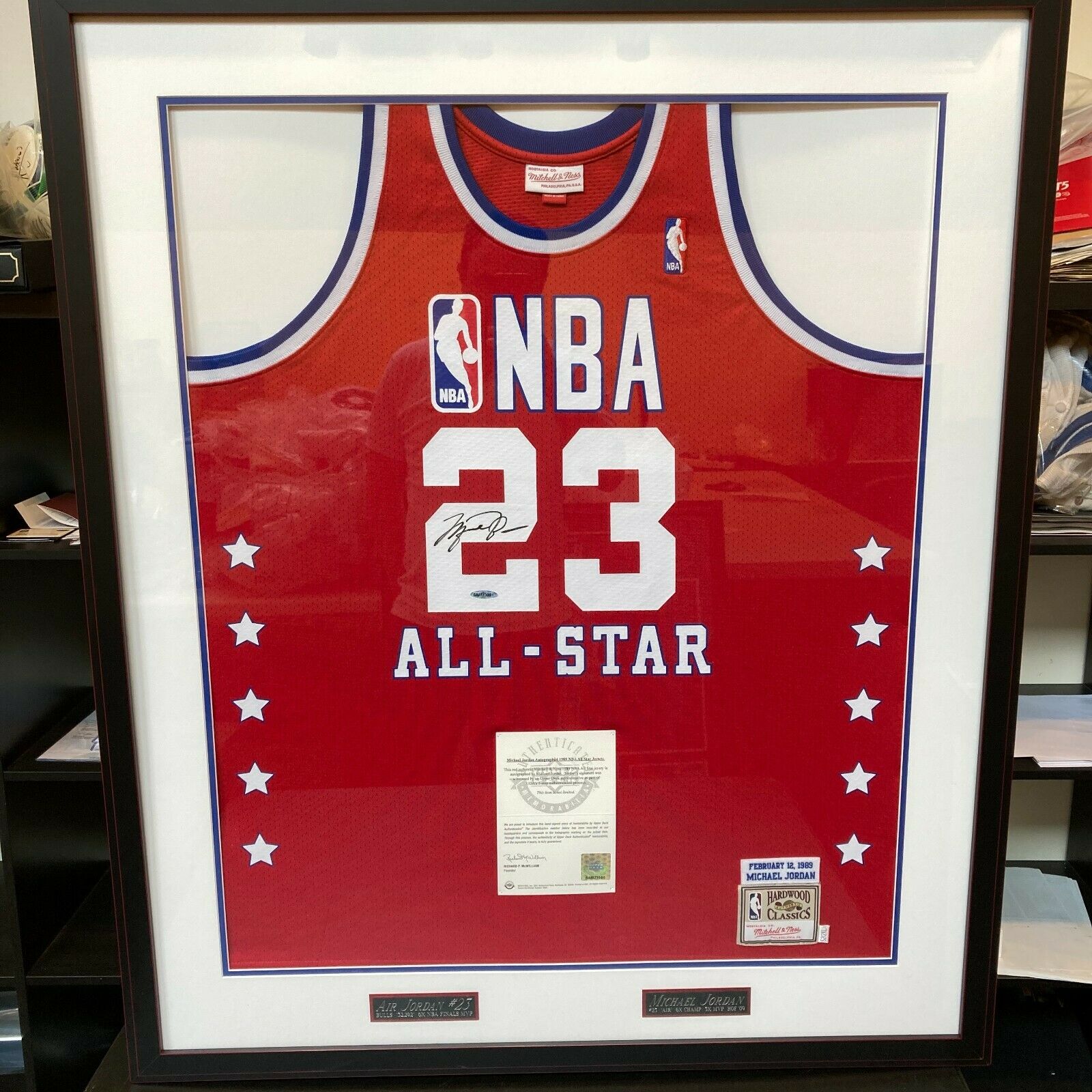 Michael Jordan Autographed 1989 All-Star Game Authentic Mitchell & Ness  Jersey Framed