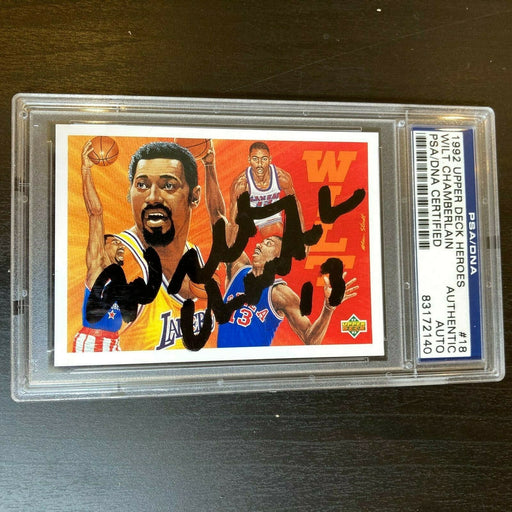 1992 Upper Deck Heroes Wilt Chamberlain Signed Autographed Basketball Card PSA