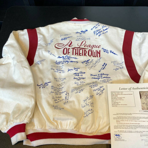 Beautiful A League Of Their Own AAGPBL Signed Vintage Jacket 40 Sigs JSA COA