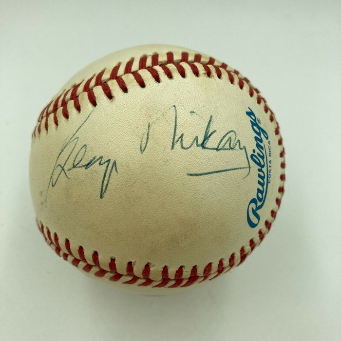 George Mikan Signed Autographed Baseball Los Angeles Lakers PSA DNA COA