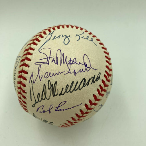 Beautiful Ted Williams Hall Of Fame Multi Signed Baseball 22 Sigs Beckett COA