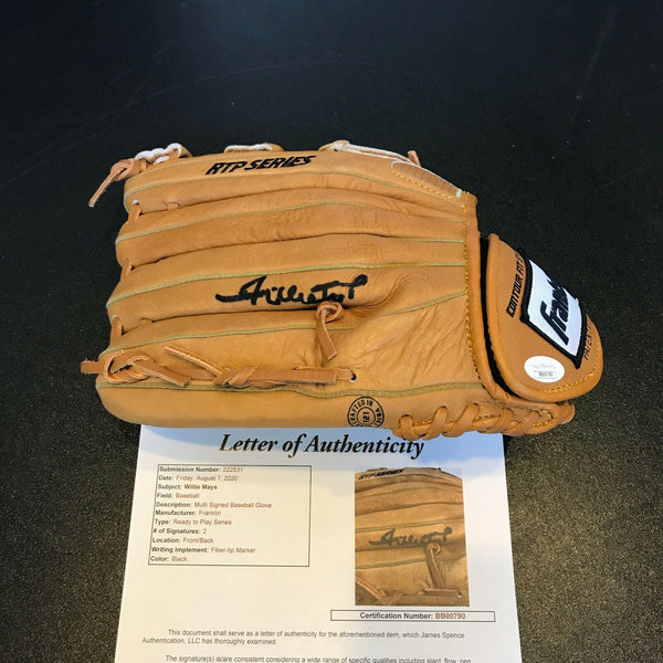 Willie Mays Signed Autographed Baseball Glove With JSA COA