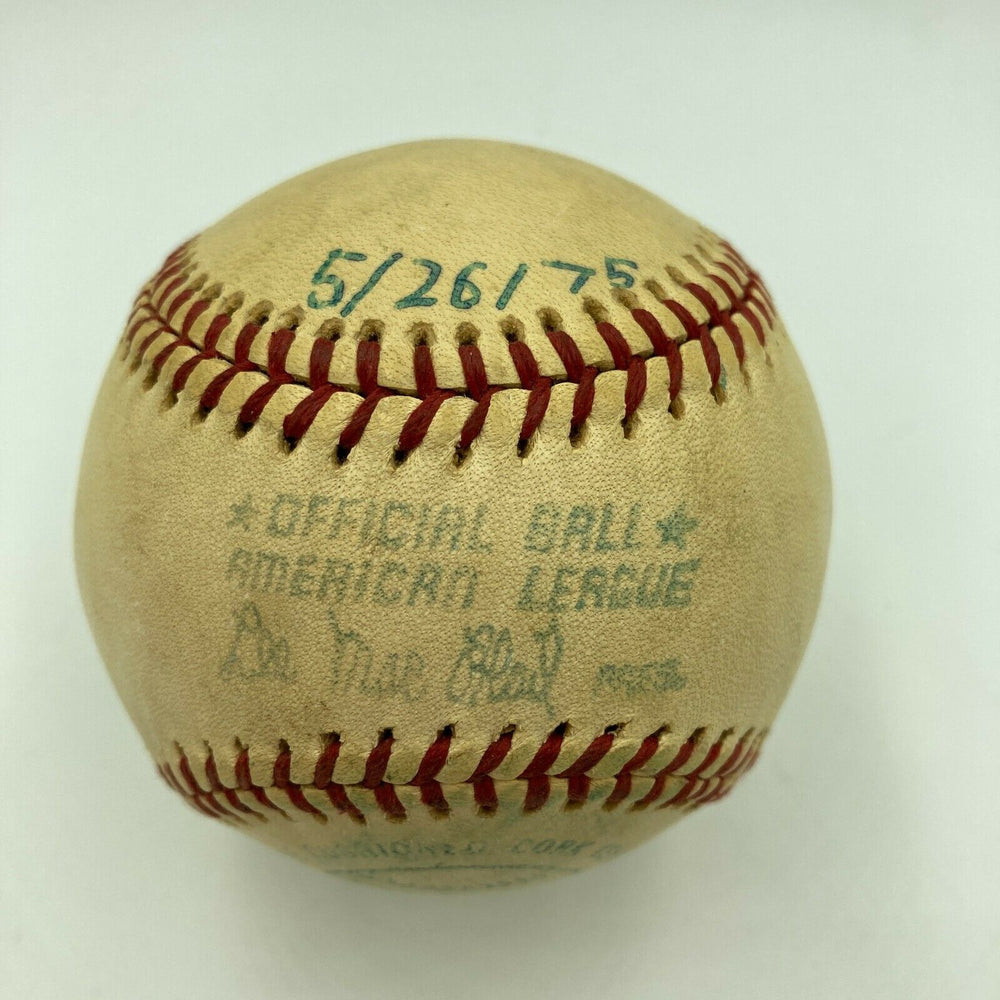 Milwaukee County Stadium Game Used American League Baseball From 5-26-1975