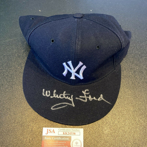 Whitey Ford Signed Autographed New York Yankees Game Model Baseball Hat JSA COA