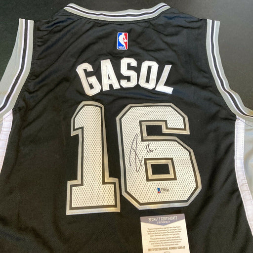 Pau Gasol Signed Authentic Adidas San Antonio Spurs Jersey With Beckett COA