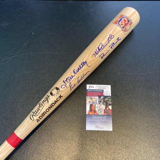 Richie Ashburn Mike Schmidt Steve Carlton Robin Roberts Phillies Signed Bat JSA