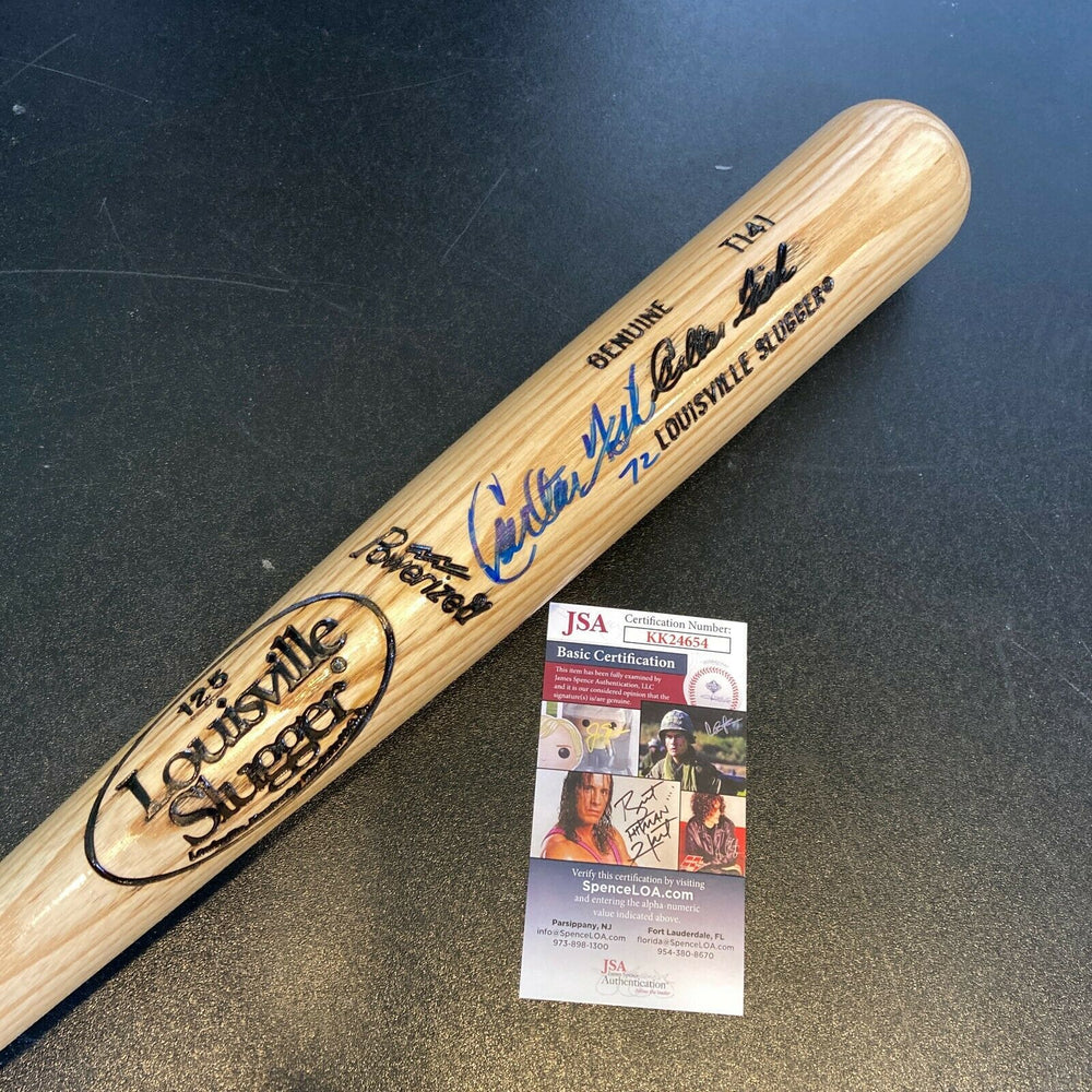 Carlton Fisk Signed Louisville Slugger Game Model Baseball Bat JSA COA