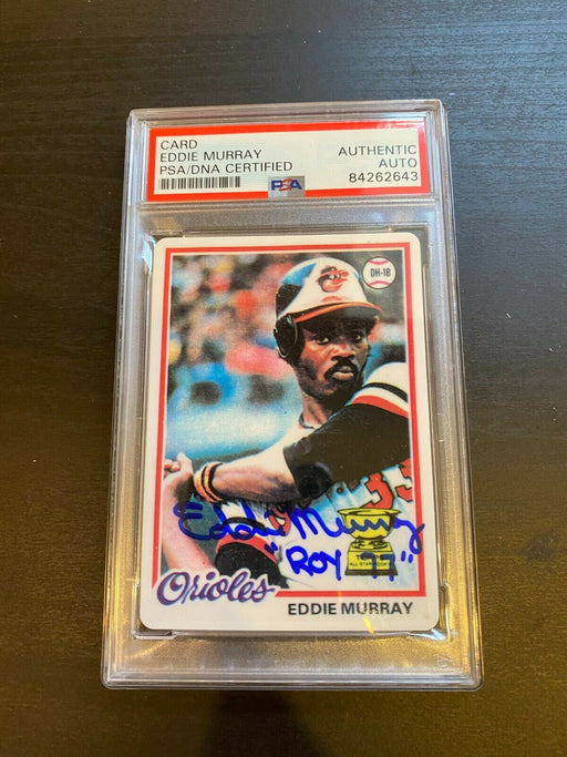 1978 Topps Eddie Murray RC "ROY 1977" Signed Porcelain Baseball Card PSA DNA