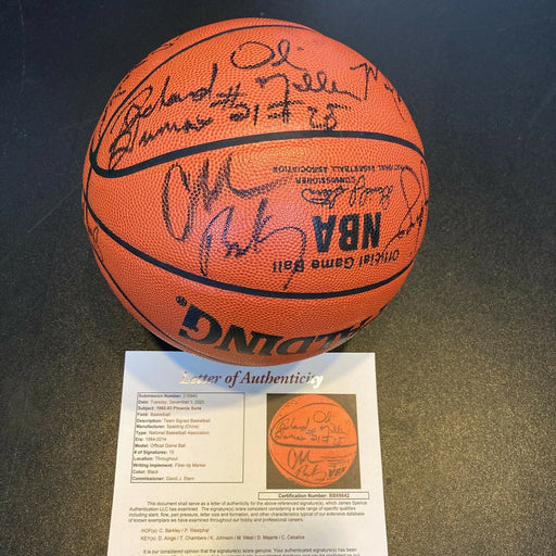 1992-93 Phoenix Suns Team Signed NBA Game  Basketball Charles Barkley JSA COA