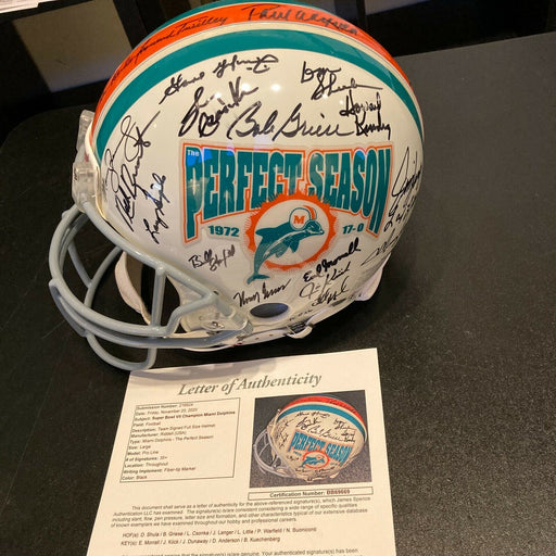 1972 Miami Dolphins Team Signed Authentic Full Size Helmet 40+ Sigs With JSA COA