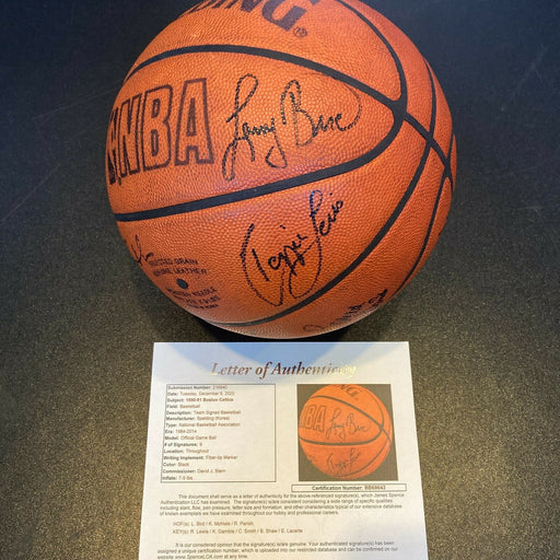 1990-91 Boston Celtics Team Signed Game Used NBA Basketball Larry Bird JSA COA