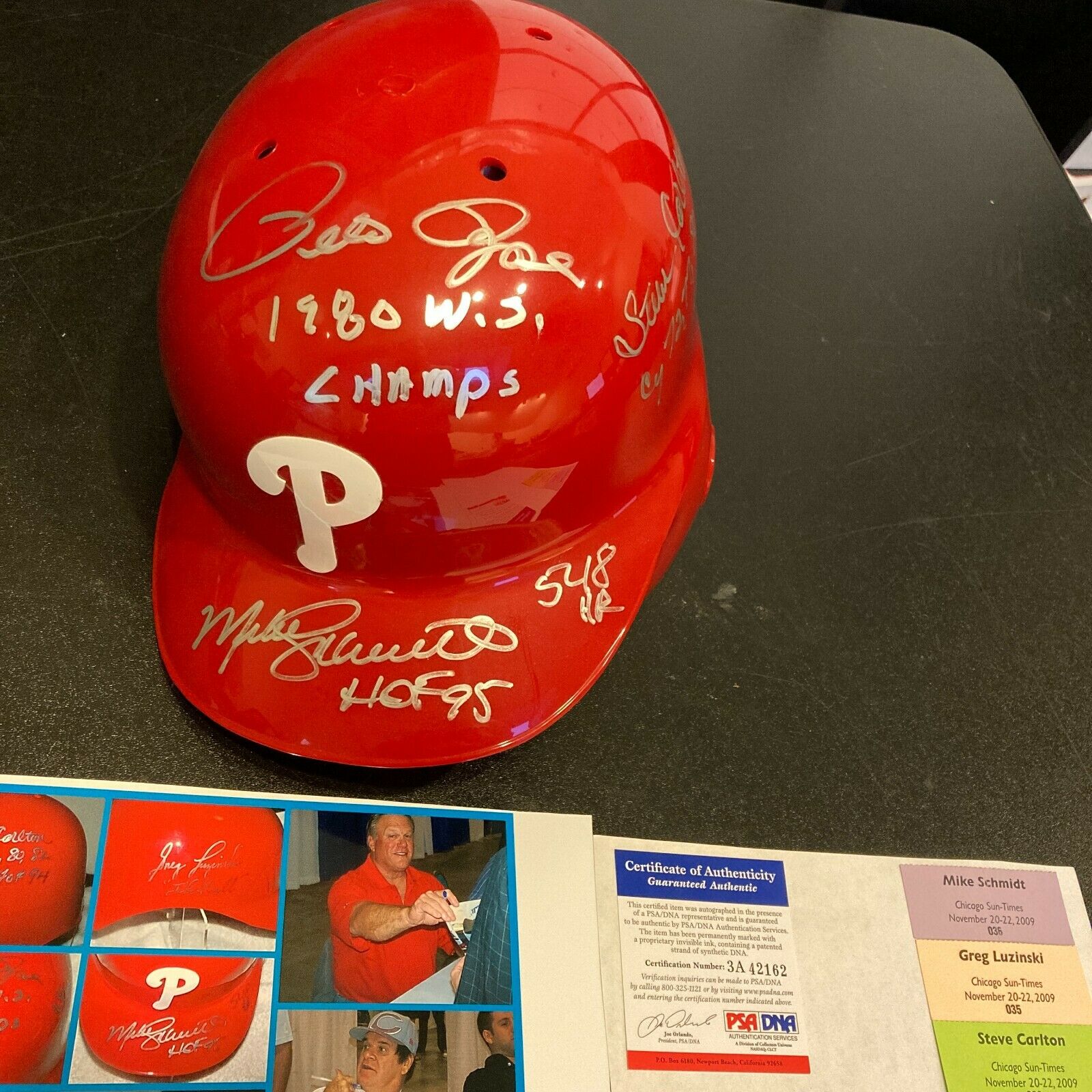 Autographed/signed Greg Luzinski 80 WS Champs Philadelphia 