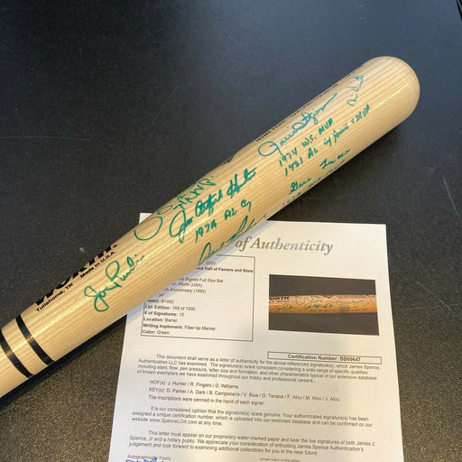 Beautiful Oakland A's 1972 1973 World Series Champs Team SIgned Baseball Bat JSA