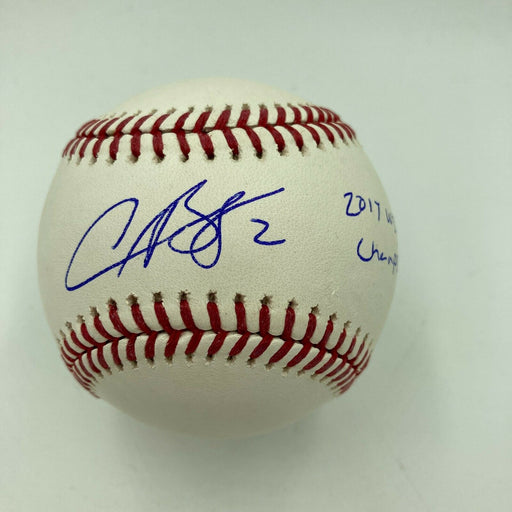 Alex Bregman 2017 World Series Champs Signed W.S. Baseball JSA Graded MINT 9