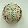 1957 Brooklyn Dodgers Team Signed Baseball Roy Campanella Cal Hubbard JSA COA