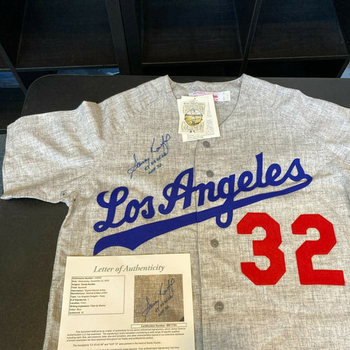 Sandy Koufax Cy Young 1963 HOF 1972 Signed Heavily Inscribed Dodgers Jersey JSA