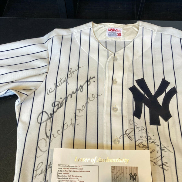 New York Yankees signed jersey w/ Mickey Mantle, Joe Di