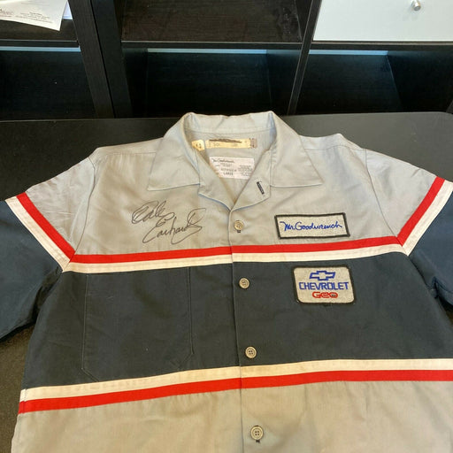 Dale Earnhardt Sr. Signed Vintage Authentic Mr. Goodwrench Pit Shirt NASCAR