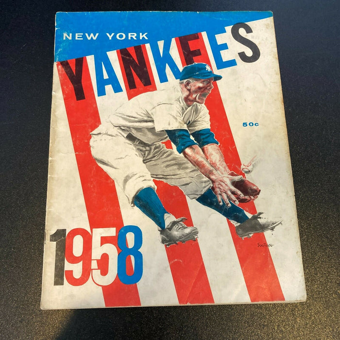 1958 New York Yankees Team Signed Yearbook With 10 Signatures
