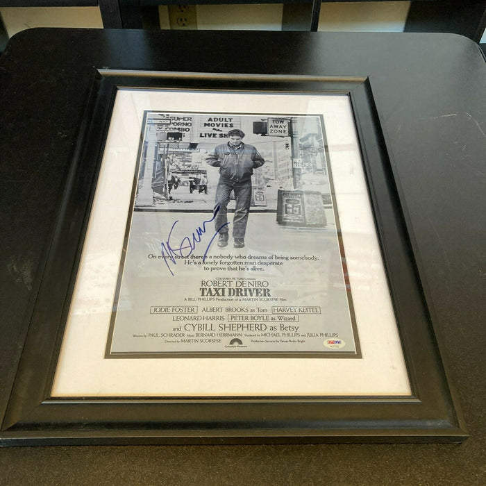 Martin Scorsese Signed Large 18x24 Taxi Driver Movie Poster Framed PSA DNA COA
