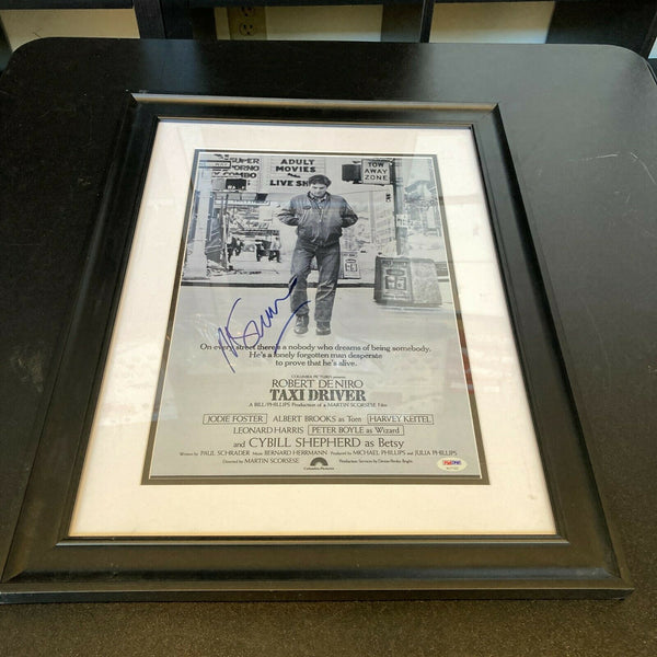 Martin Scorsese Signed Large 18x24 Taxi Driver Movie Poster Framed PSA DNA COA