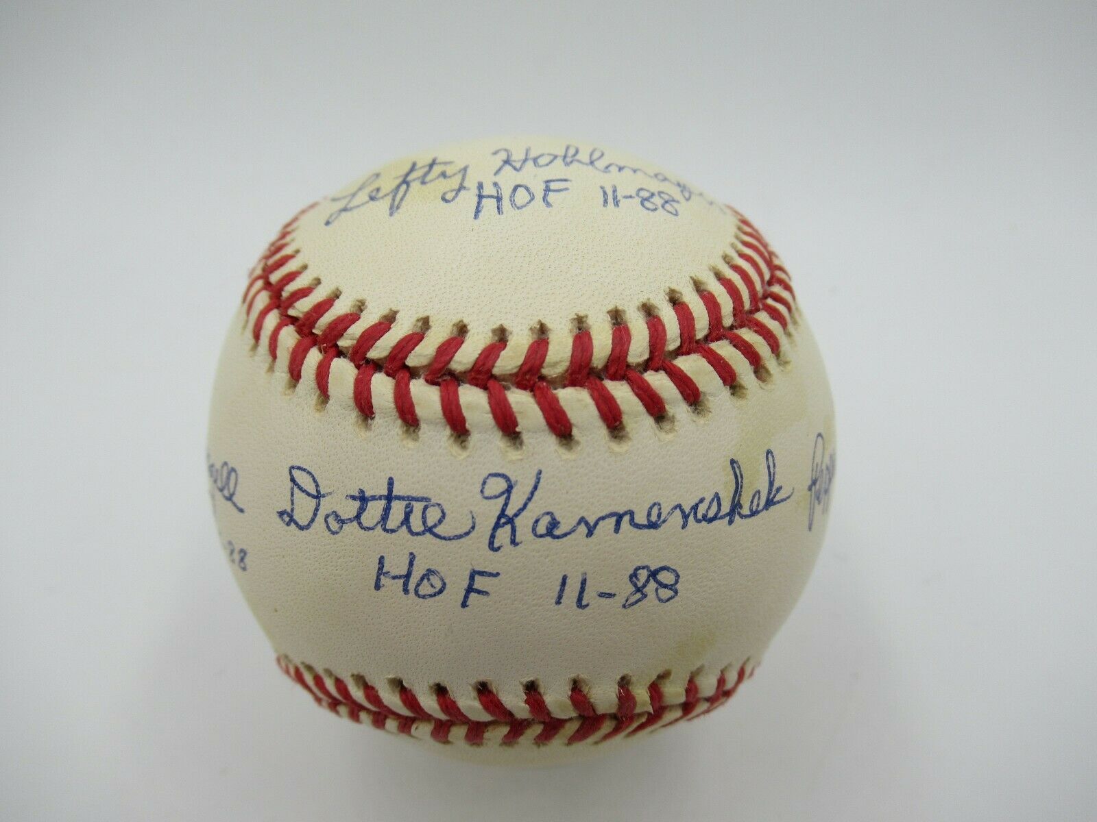 Dottie Kamenshek Pepper Davis A League Of Their Own Signed Baseball AAGPBL JSA